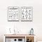 Symbols and Stain Removal Laundry Sign Canvas Art, Black White Painting for Laundry Room Decor 16x20 Inch