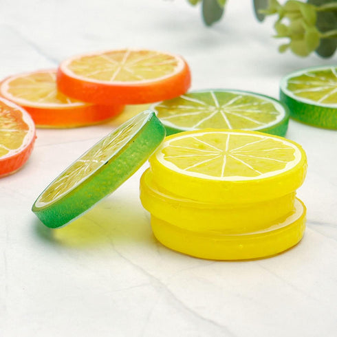 30 PCS Artificial Lemon Slices, Simulation Plastic Fake Fruit for Home Kitchen Table Party Decor