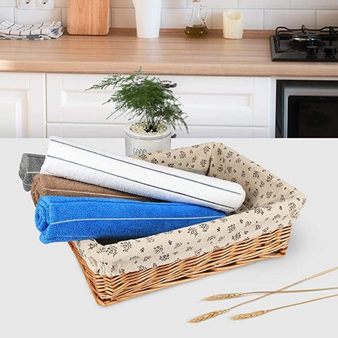 AIDEA Microfiber Kitchen Towels, 8 Pack, 18”x26”, Super Soft and Absorbent Dish Towels for Kitchen, Home (Grey/White)