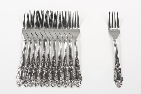 DecorRack 12pcs Dinner Forks, Stainless Steel Flatware, 7.5 Inches, Dishwasher Safe