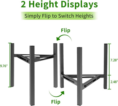 7 8 9 10 11 12 inch Airpark Plant Stand Indoor, Adjustable Metal Modern Plant Stands, Heavy Duty Stable Plant Pot