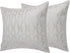Gold Sofa Throw Pillow Cover 1pc - 20X20inch Ecru White Textural Linen Look Metallic Print Decorative Pillowcase