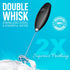 Zulay Kitchen Powerful Double Whisk Milk Frother Handheld - Foam Maker With Stand - Whisk Drink Mixer for Coffee, Mini Foamer for Latte, Matcha, Frappe, Hot Chocolate & Cappuccino (Metallic Black) by Zulay Kitchen