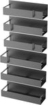 HuggieGems 6-Pack Magnetic Spice Rack - Black Refrigerator Organizer