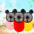 Cute Personal Mini Fan, Handheld & Portable USB Rechargeable Fan with LED Light, 3 Adjustable Speeds, Portable Holder