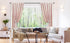 Treatmentex Pom-Pom Pink Half-Blackout Curtains, 45'''' Short Window Curtain Set for Girls Baby Nursery Room