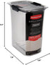 16-Cup Rubbermaid Brilliance Airtight Food Storage Container with Lid Clear/Grey - optimal for pantry organization