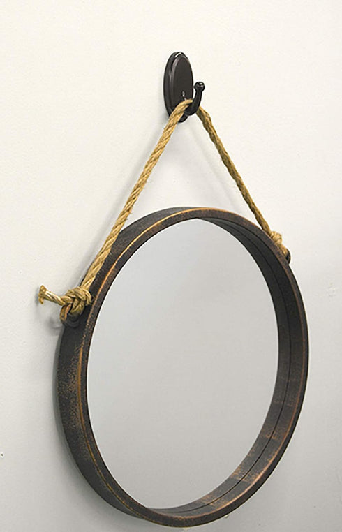 HIGH & MIGHTY Decorative Metal Hook, Easy Tool-Free Dry Wall Installation, Oval, Holds up to 25lb, Bronze