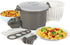 Prep Solutions 17 Piece Set Microwaveable Rice and Pasta Cooker, 12 Cup Capacity with Locking Lid