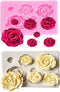 2PCS Rose Flowers Silicone Molds - Cake Chocolate Mold Wedding Cake Decorating Tools