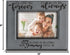 BELLA BUSTA Engraved Leather Picture Frame - I'll Love You Forever, I'll Like You for Always - Family Frame (5 x 7