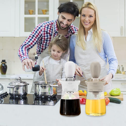 2 1 T-OB22, Oil Dispenser Bottle with Brush - IN Glass Olive Oil Storage and Container with Silicone Basting Brush