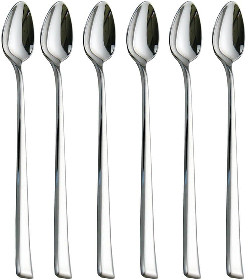 Iced Tea Spoons Mixing Spoons, 18/10 Stainless Steel Stirring Spoon Set of 6 Pieces - 7.9 Inch