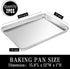 Baking Sheet Set of 2, Stainless Steel Cookie Sheet Baking Pan Tray, Toaster Oven Baking Pans Set, Rectangle Size 16 x 12 x 1 inch, Non Toxic, Mirror Finish & Rust Free, Dishwasher Safe by Fire More