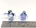 2 Penguins Tiny Figurines - Hand Blown Color Glass Art Animals Collectible Gift Home D cor (Blue Green)