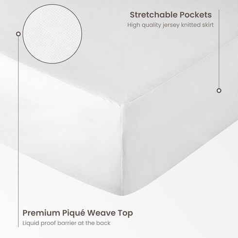 20 Inch Bioweaves Organic Waterproof Mattress Protector GOTS Certified Organic Cotton Crib Mattress Cover