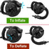 BUYMAX Electric Air Pump High Power Inflator & Deflator Valve with 5 Nozzles for Air Mattress, Rafts, Pools (300W Black)
