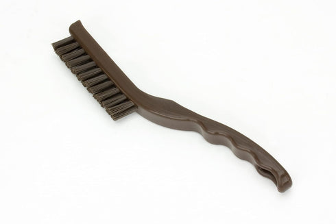 SPARTA 9 Inch Plastic Grout Brush, Scrub Brush, Crevice Brush with Hanging Hole for Cleaning Narrow Spaces, Brown