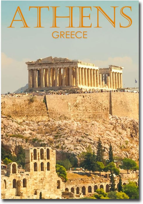 Acropolis of Athens, Greece Travel Refrigerator Magnet Size 2.5" x 3.5"