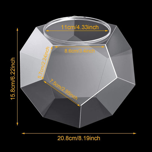 RUSFOL Large-Capacity 12-Sided Polygon Coffee Pods Holder for Nespresso Vertuoline Capsule