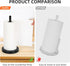 Heavy Duty Black Paper Towel Holder Countertop, Steady Weighted Towel Roll Stand Organizer for Kitchen Bathroom (A076)