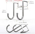 Poeland Over Cabinet Drawer Double Hooks - 304 Stainless Steel Narrow Door Hook for Kitchen, Bathroom, Pack of 4