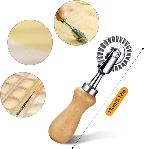 Pastry Wheel Cutter, Ravioli Crimper Wheel for Home and Kitchen Use, 1.3 inch