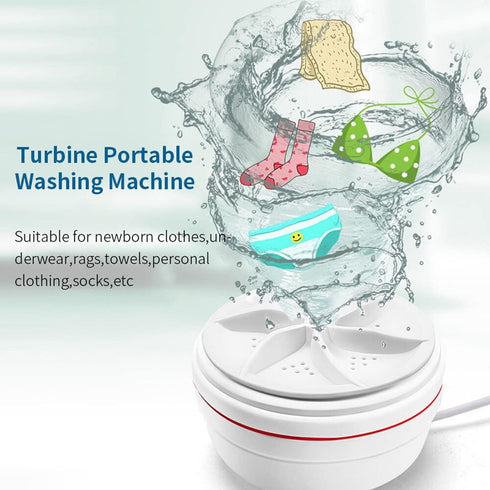 Mini Turbine Washing Machine, USB Powered Portable Washer for Underwear, Towels, Socks, Etc.