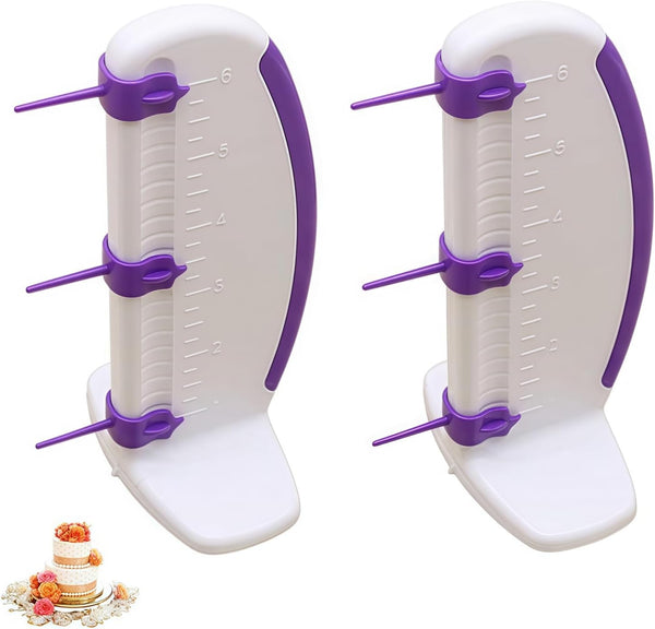 QIANG 2 Pcs Cake Measuring Marker, Draw Balance Ruler for Cake Decoration Line and Edge Decorating Tools