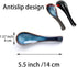 Japanese Ramen Soup Spoons Asian Blue Ceramic Soup Spoon for Pho Dessert Noodle 5 Pcs
