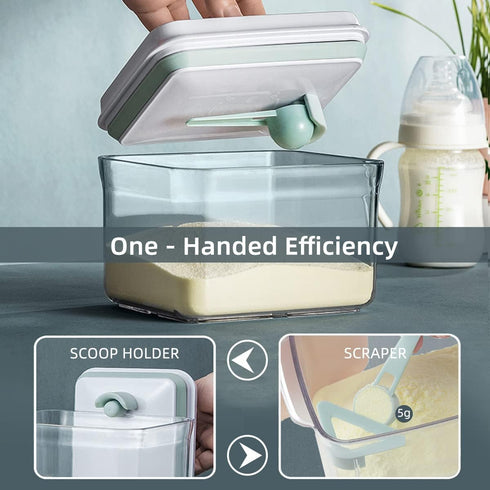 Haivebo 1700ml (1.85qt) Airtight Food Storage Container - BPA Free Formula Dispenser with Scoop & Scraper, Leakproof