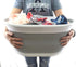 SAMMART 28L (7.4 gallon) Collapsible Plastic Laundry Basket-Oval Tub/Basket - Portable Washing Tub, Water capacity: 22L