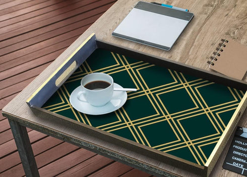 Green Rhombus Peel and Stick Wallpaper 17.7"× 9.8ft, Geometric Diamond Contact Paper for Furniture Renovation Home Decor