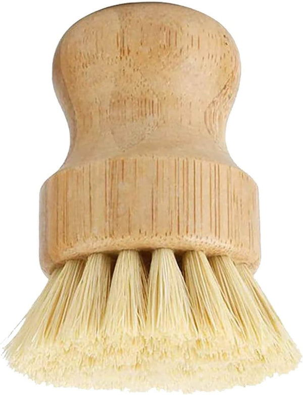 1 Pcs Palm Wooden Dish Scrubber Brush, Durable Bamboo Dish Brush for Cleaning Pots and Pans in Kitchen