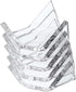 Hipiwe 5 Packs Acrylic Triangle Display Holder, Clear Plastic Easel Stands for Geodes, Rock, Mineral, Agate, Fossil,
