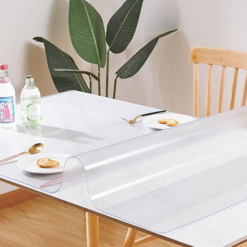 14 36 Inch, 1.5mm Frosted Table Cover Protector x Thick Plastic Desk Protector Mat, Rectangular Waterproof PVC