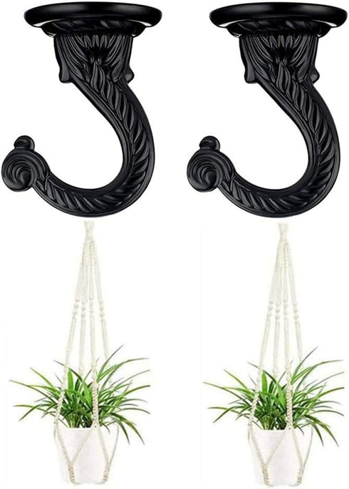 2 Sets 55mm/2.17" Heavy Duty Ceiling Hooks, Metal Ceiling Hooks with Hardware for Hanging Plants and Chandeliers