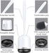 2 Pack Set Lefree Silicone Toilet Bowl Brush and Holder with Ventilated Holder, Floor Standing & Wall Mounted Toilet