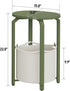 TB01BOG093 TUTOTAK Small Side Table, Oval End Table, Night Stand, Bedside Table, Sofa Table with Storage Basket, Living