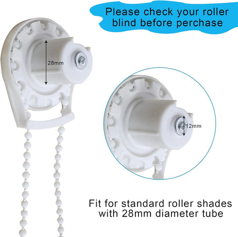 2 Set Roller Shade Accessory Set - Roller Blinds Connector Shades Clutch for 1.1" Tube Fitting Parts
