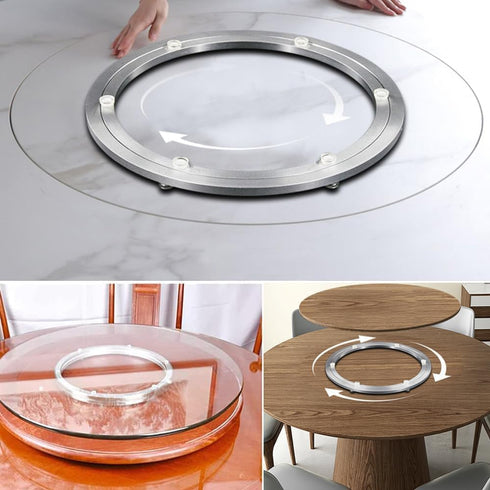 Aluminum Alloy 10" Heavy Duty Turntable Bearing, Lazy Susan Rotating Plate for Dining Table and Displays