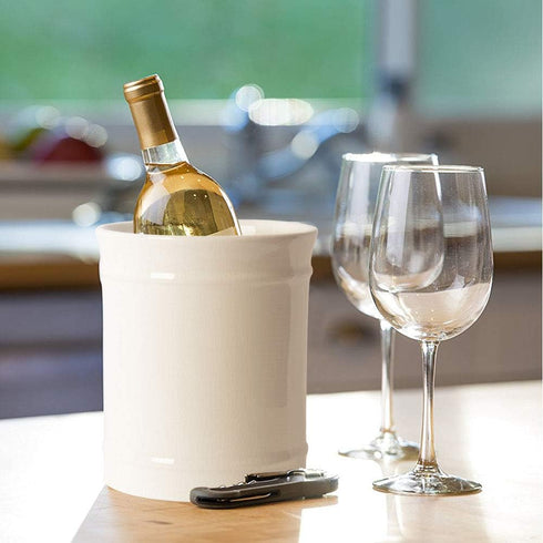 SZUAH Kitchen Ceramic Utensil Holder - Perfect Capacity Utensil Crock for Kitchen Countertop & Dining Table