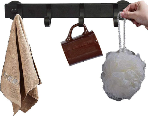 Magnetic BBQ Tool Rack, Universal Fridge Organizer with 4 Adjustable Hooks for Hanging Kitchen Utensils