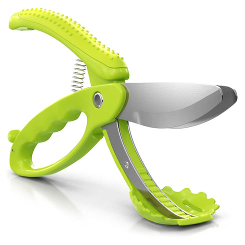 Salad Scissors for Chopped Salad Multiblade Food Scissor Chopper With Spring-Loaded System