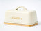 Plexon Metal Butter Dish with Lid and Handle, Covered Butter Dish Airtight, Cute