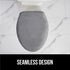GORILLA GRIP Thick Memory Foam Toilet Lid Seat Cover, Soft Velvet, Machine Wash, Graphite, 19.5x18.5