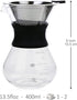 Boxtree Pour Over Coffee Maker Set with Reusable Stainless Steel Drip Filter Elegant Coffee Dripper Pot Glass Carafe & Permanent Stainless Steel Filter