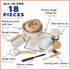 Lillinello 18PCS, 9in 22OZ, Set, Sourdough Starter Kit all-in-one Premium Sourdough Bread Baking Supplies, Banneton