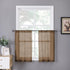 Tollpiz Sheer Tier Curtain Set of 2 Panels - Linen Textured Light Filtering Rod Pocket Voile Small Curtains for