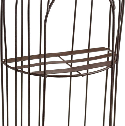 2-Plant TJ Global Iron Birdcage Hanging Planter, Metal Wire Flower Pot Basket Wrought Iron Plant Stands for Plants